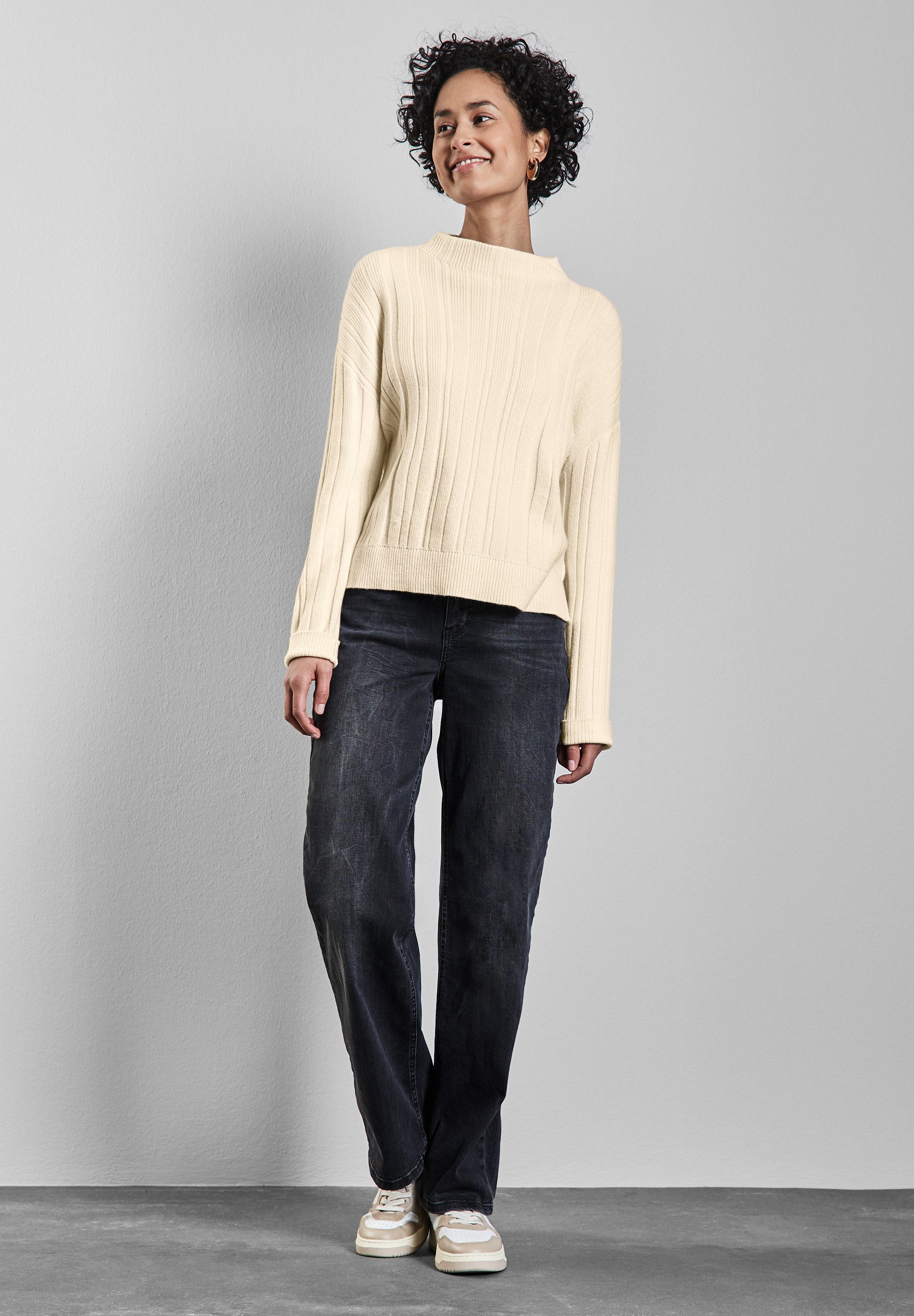 STREET ONE Strickpullover aus softem Materialmix günstig online kaufen