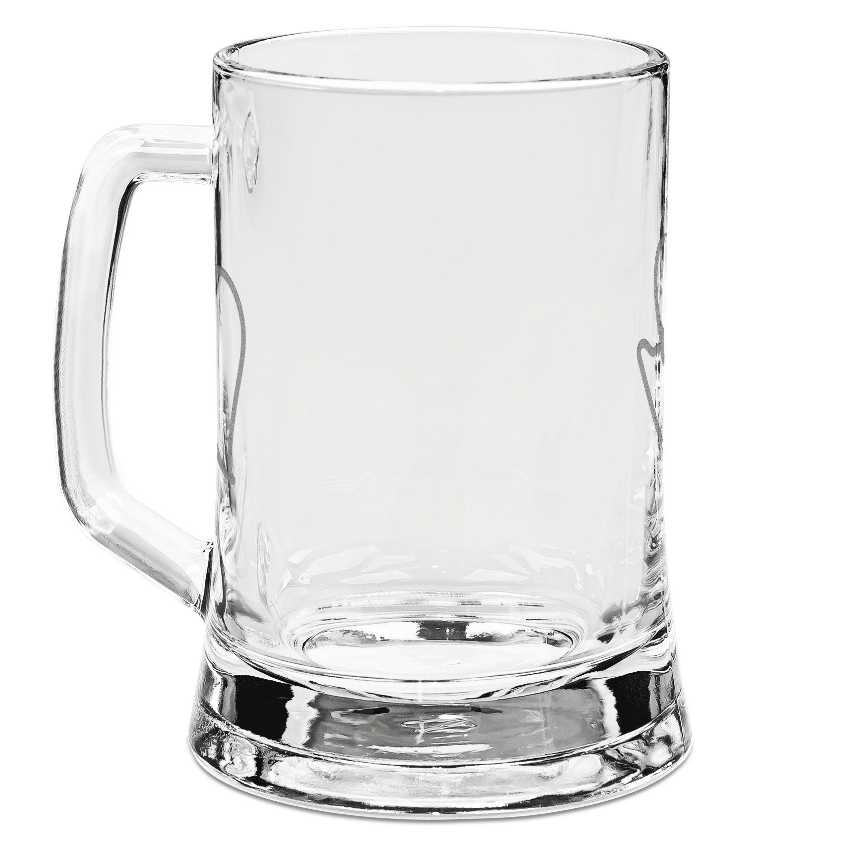Mr. & Mrs. Panda Bierkrug Einhorn Nacht - Transparent - Geschenk, Freundin, Bierkrug Glas, Real, Premium Glas, Hochwertige Gravur