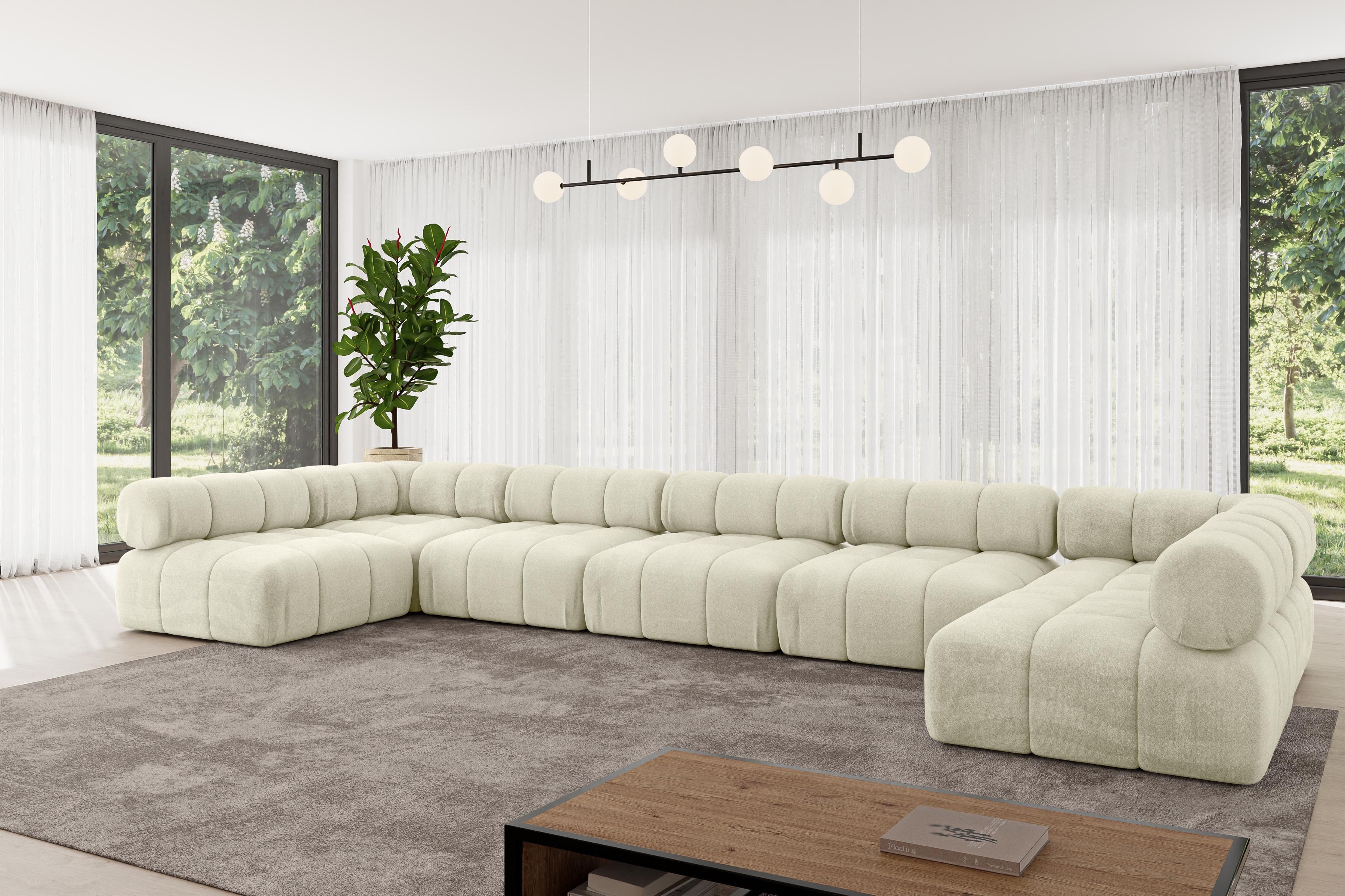 ALTDECOR Wohnlandschaft Garvo-U3, Corner Sofa U-Form Vielseitige Sofa Wohnlandschaft Wohnzimmer, Sofa Praktische Bequeme Funktionsecke Couch L-Form Eckcouch