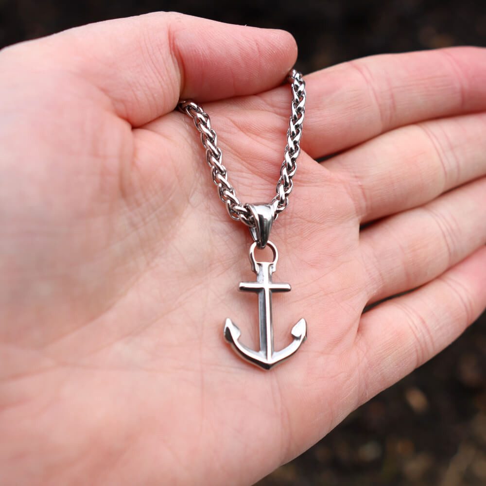 DALMARO Kette mit Anhänger Lederkette Edelstahlkette 316L KLEINER ANKER, He günstig online kaufen