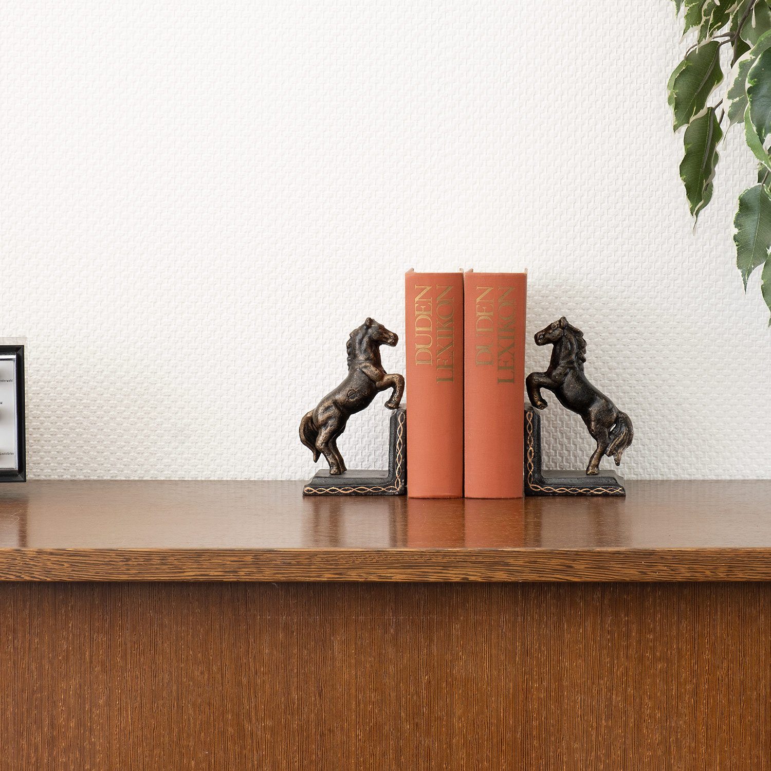 Moritz Buchstütze 2er Set Pferd 8 x 9 x 15 cm, Buchstützen Halter für Regal günstig online kaufen