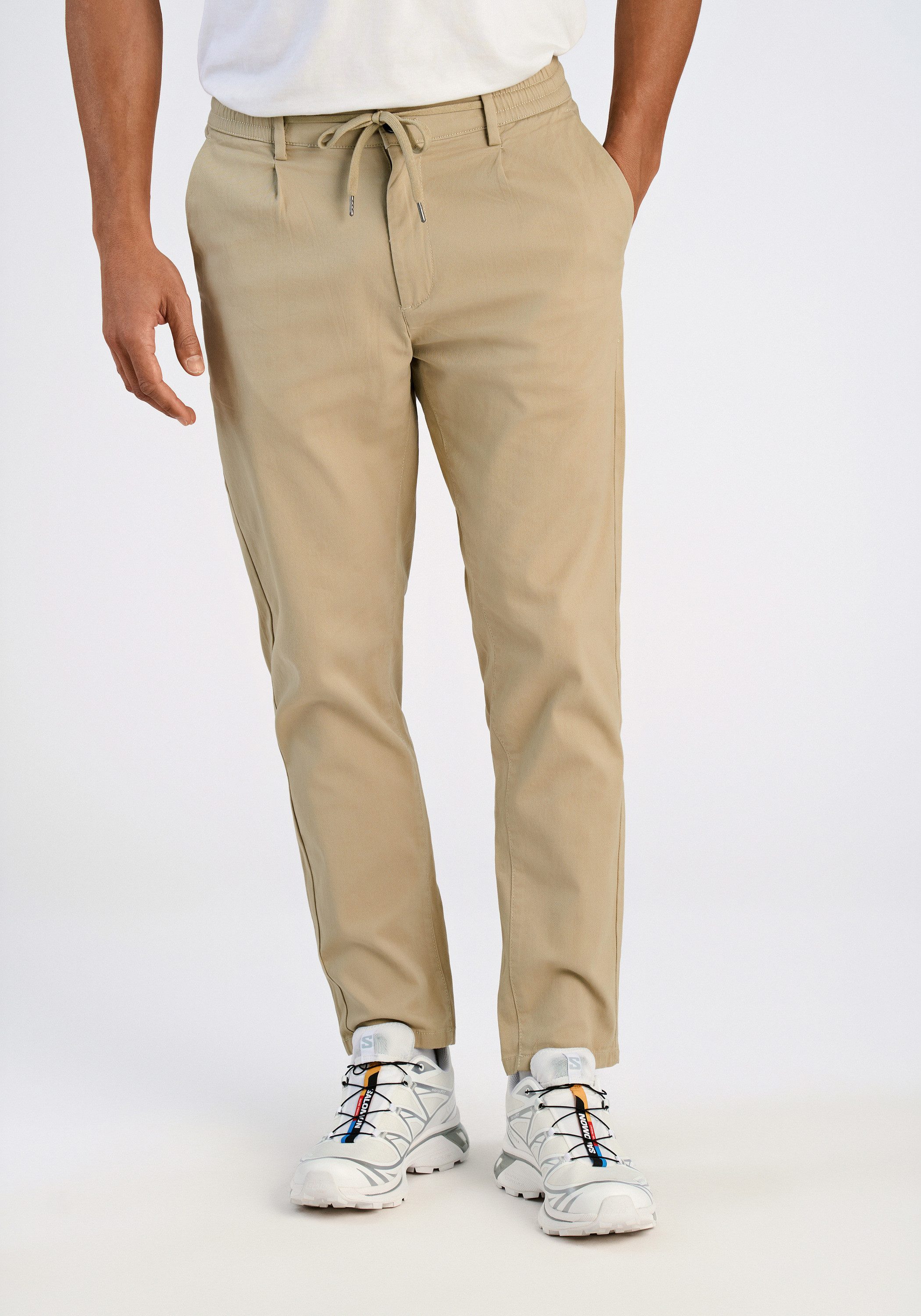 Stoffhose Freizeithose Carrot Fit, Cropped