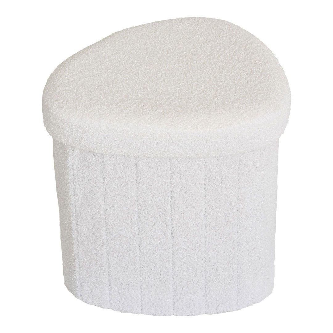 ebuy24 Pouf Medford Pouf Teddy, weiß weiß.