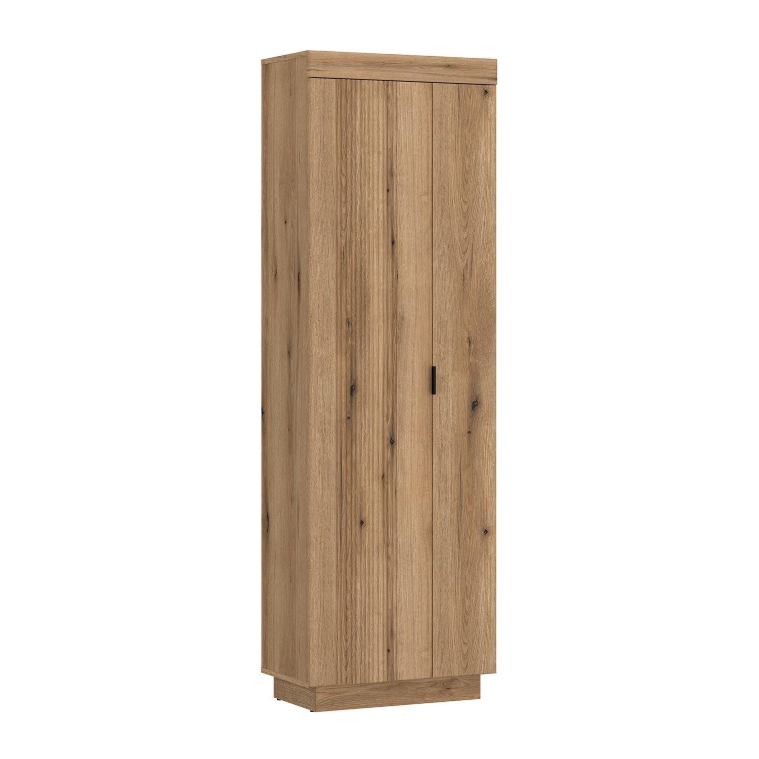 Meble Wójcik Garderobenschrank DELAMAR, Coast Evoke Eiche Dekor, MDF, 2 Türen, Soft-Close-Funktion, Melaminharzbeschichtet, B 62 x H 198 x T 40 cm