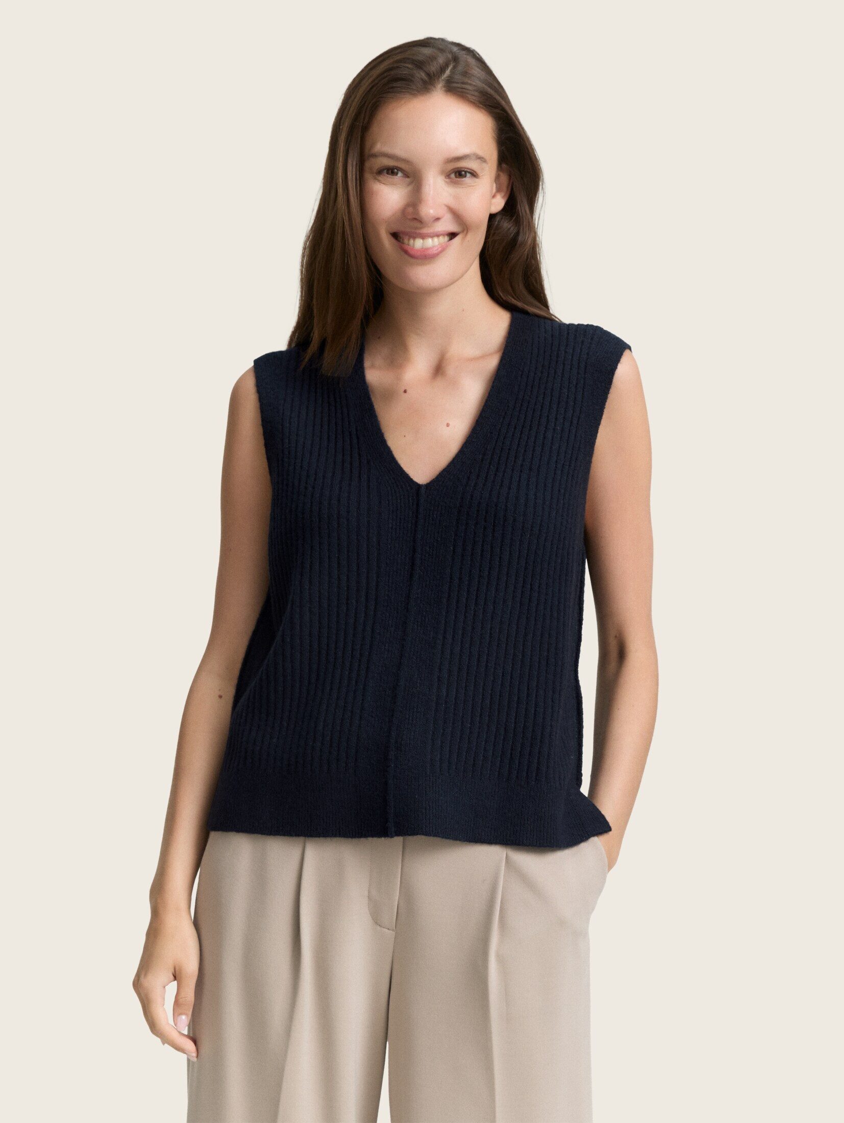 TOM TAILOR Strickpullover Ripp Pullunder mit günstig online kaufen