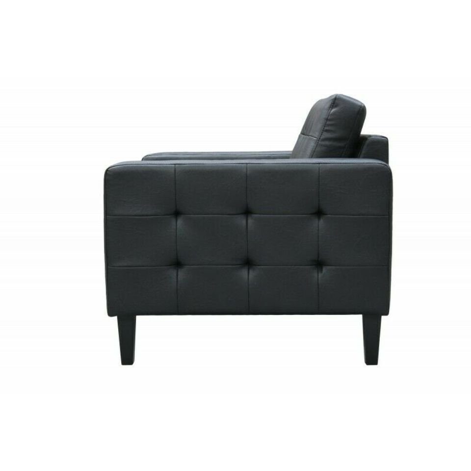 Made Couch Schwarze Sofa 3-Sitzer Sofa Neu, Design Chesterfield in Europe JVmoebel 3-er