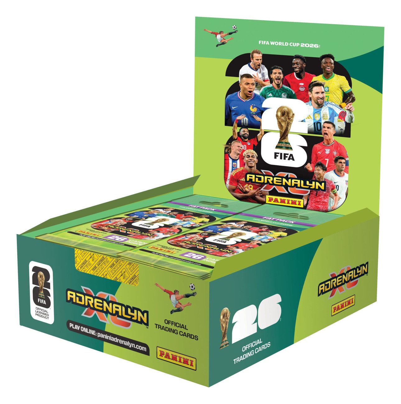Panini Sammelkarte FIFA World Cup 2026 Adrenalyn XL Trading Cards Fatpack Box (10)