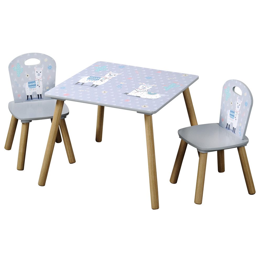 KESPER® Kindertisch mit 2 Stühlen (1 Tisch, 2 Stühle), Maße: 55 x 55 x 45 cm
