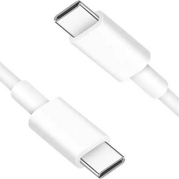 Alpha Electronics Schnellladegerät USB C passt für iPhone 15 / Pro / Max / Plus Smartphone-Ladegerät (Set, 1 x Adapter 20 Watt + 1x Ladekabel USB-C auf USB-C 1 Meter)