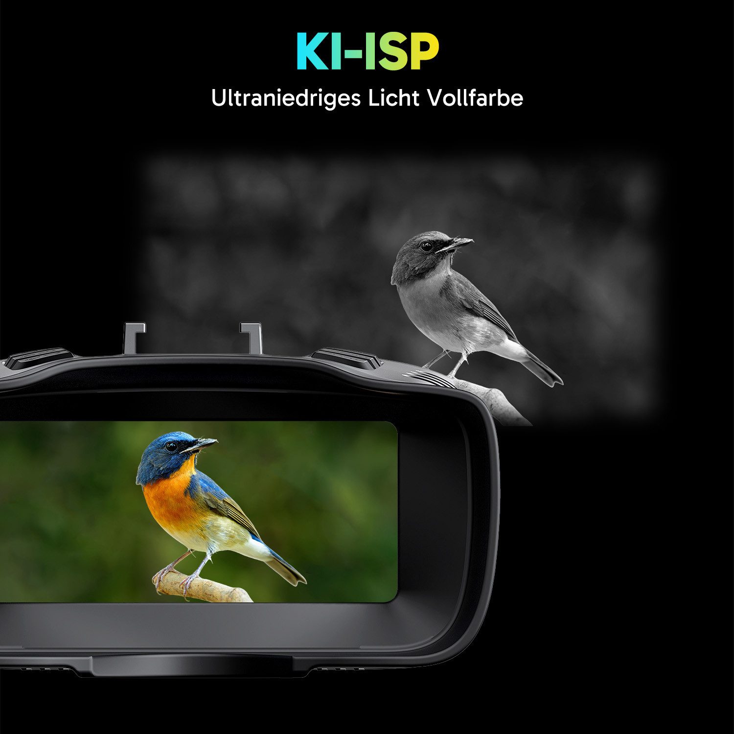 Akaso Nachtsichtgerät Seemor-200, 4K Vollfarb,16x ZOOM, 1000m Sicht, KI-ISP