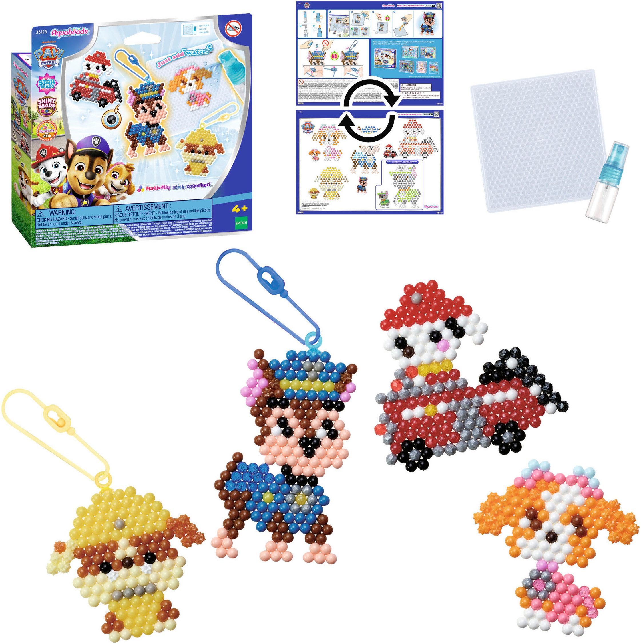 Aquabeads Kreativset Paw Patrol, Schlüsselanhänger Bastelset