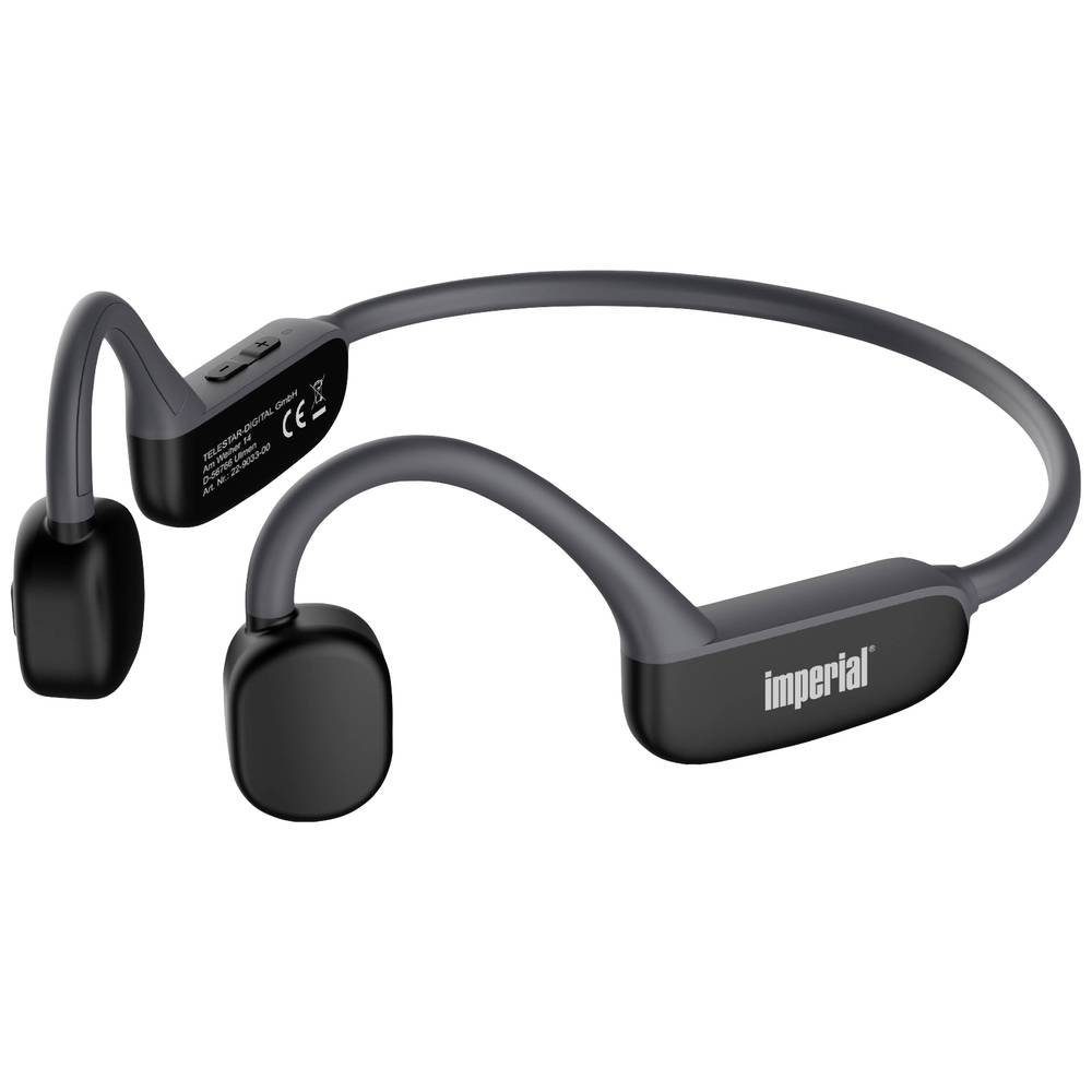 IMPERIAL by TELESTAR Knochenschall-Kopfhörer mit Bluetooth und 32 GB Kopfhörer (Knochenschall-Kopfhörer, Schweißresistent, Nackenbügel)