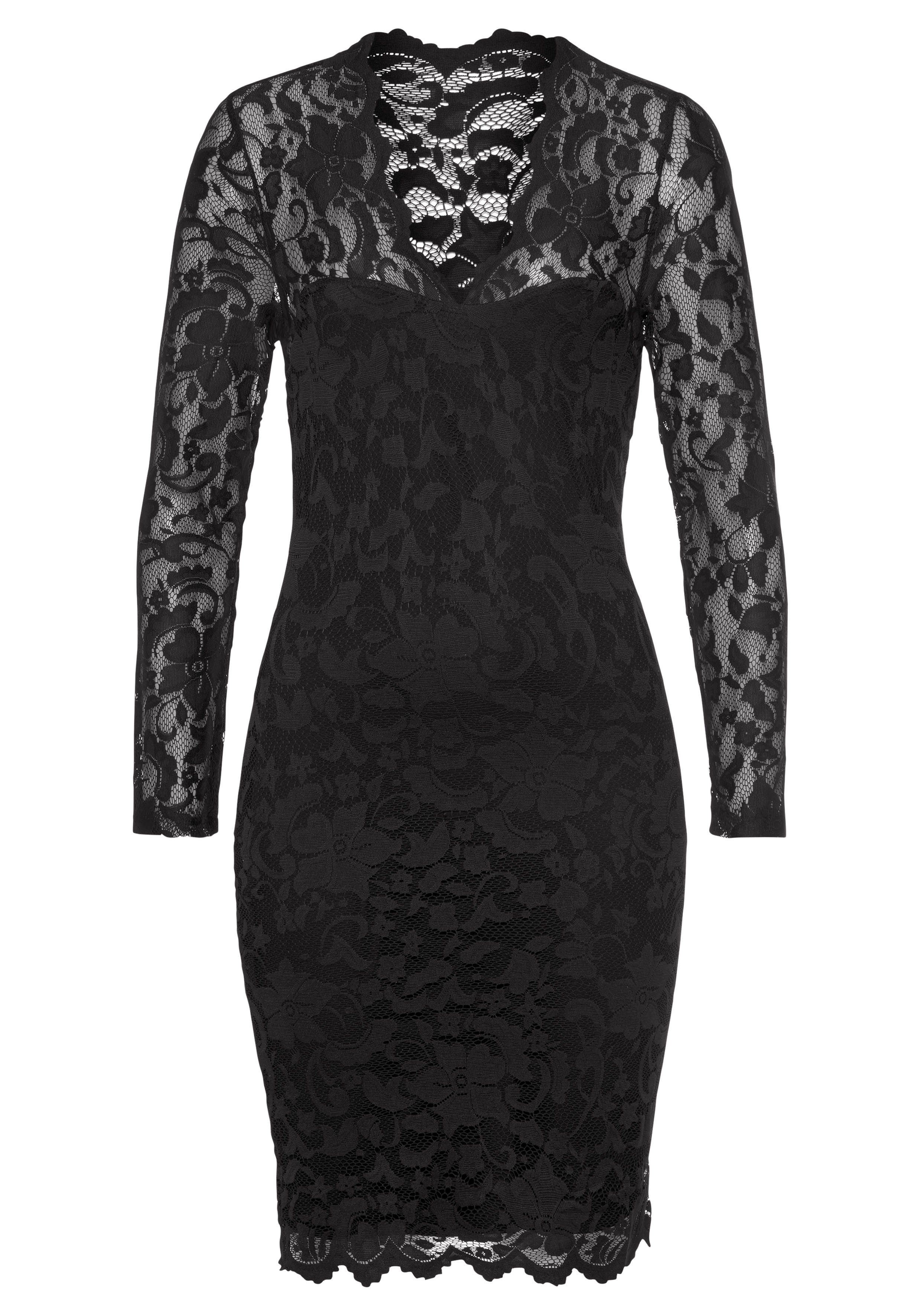 Laura Scott Spitzenkleid festliche Anlässe und Partys, Minikleid, kniefrei, elegant