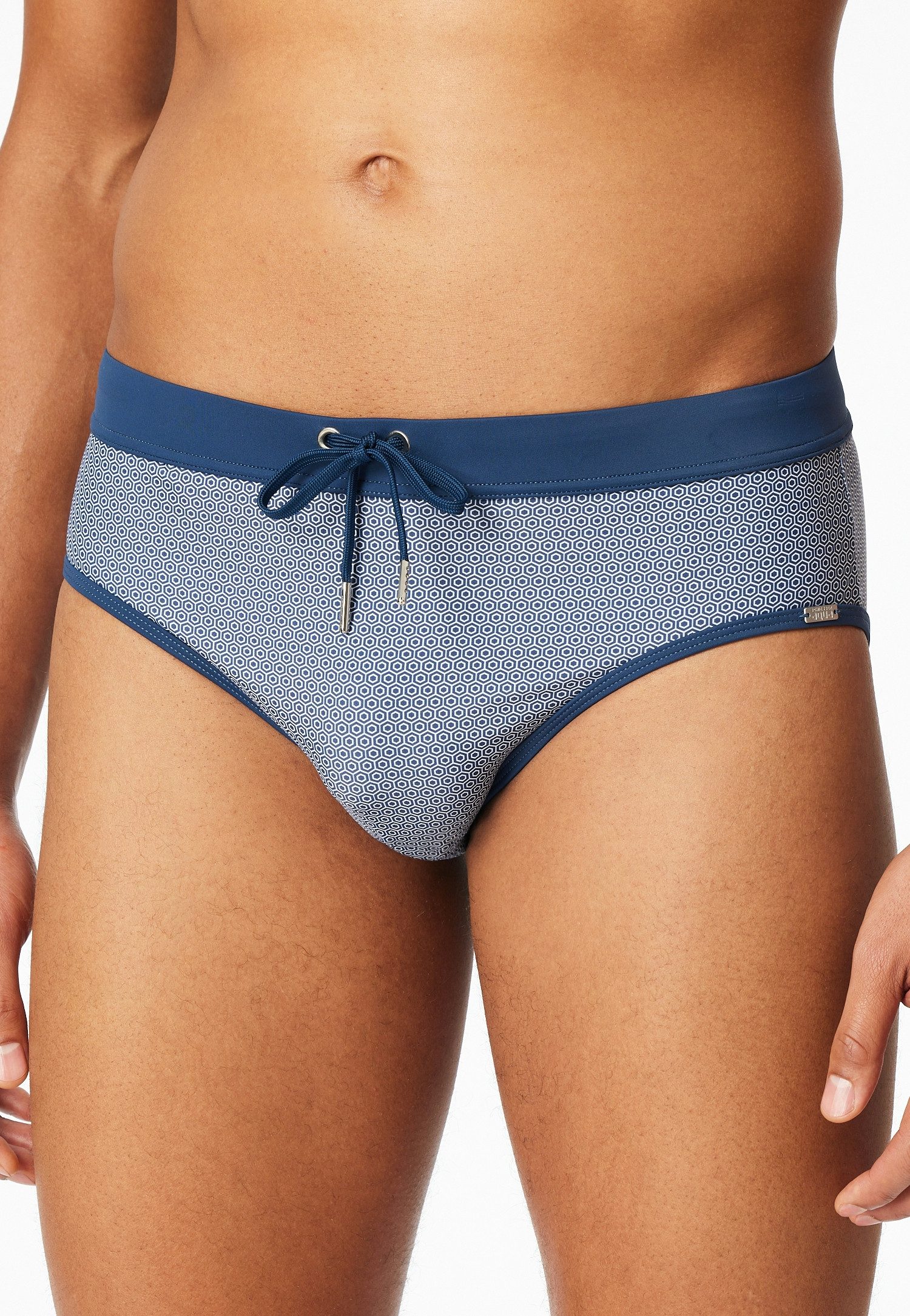 Schiesser Badehose Ocean Swim kontrastfarbener Bund mit Kordel