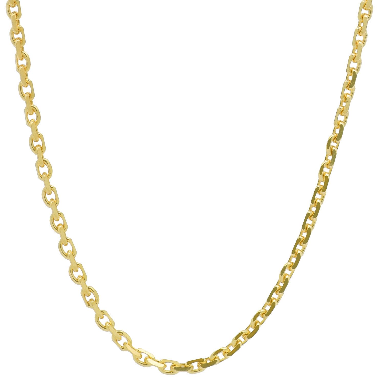 HOPLO Goldkette Goldkette Ankerkette diamantiert Breite 1,3 mm 36 cm 333-8 Karat Gold, Made in Germany – Bild 4 von 5