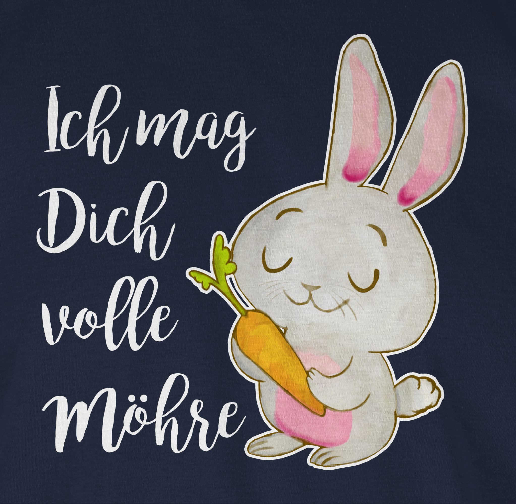 Shirtracer T-Shirt Ich mag dich volle Möhre Hase I Pärchen