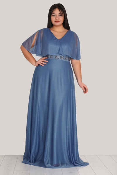 Modabout Abendkleid Langes Maxikleid Sommerkleid für große Größen - NELB0588D5062MVİ (1-tlg)