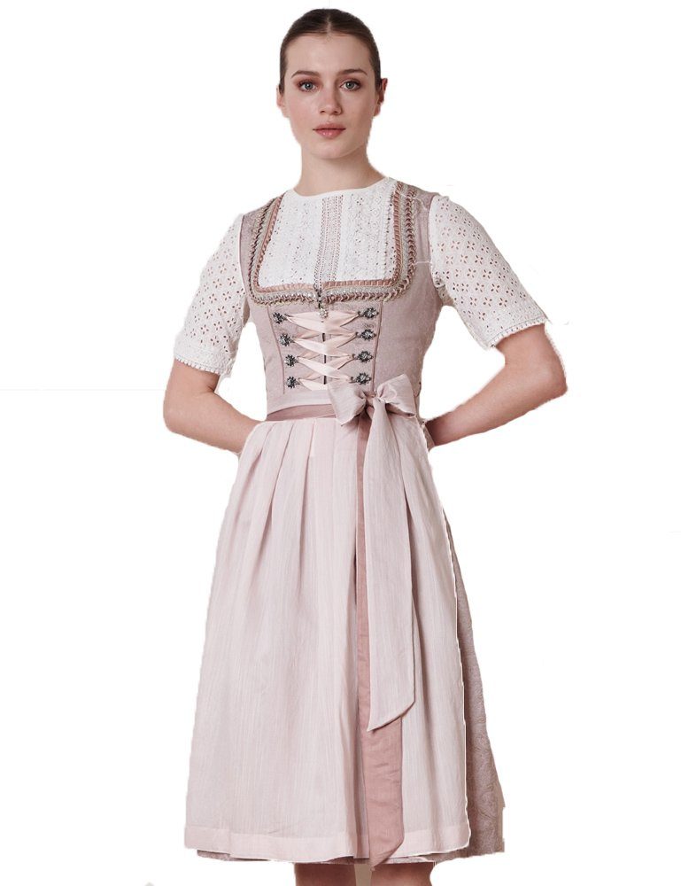 KRÜGER COLLECTION Dirndl 'Enid' Traditionell 70cm Rosa - 114265