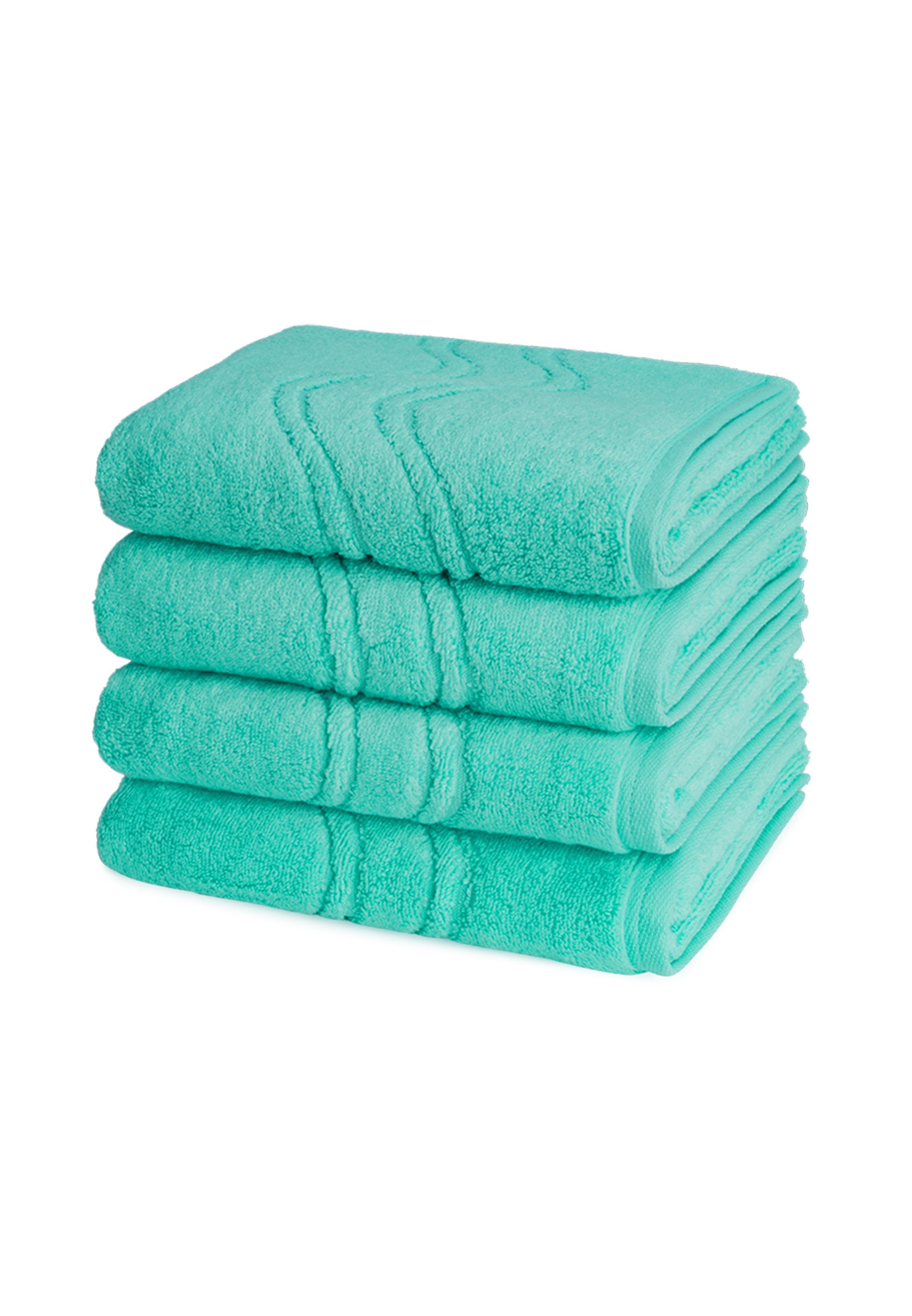 ROSS Handtuch Set Cashmere feeling, Walkfrottee, (Spar-Set, 4-tlg), 4 X  Handtuch - im Set - Baumwolle - Saugfähiger und sehr weicher Griff