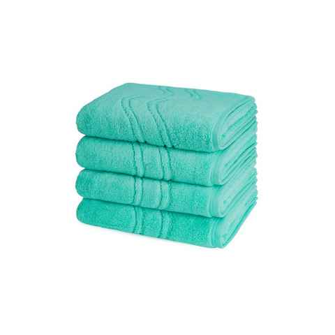 ROSS Handtuch Set Cashmere feeling, Walkfrottee (Spar-Set, 4-St), 4 X Handtuch - im Set - Baumwolle - Saugfähiger und sehr weicher Griff