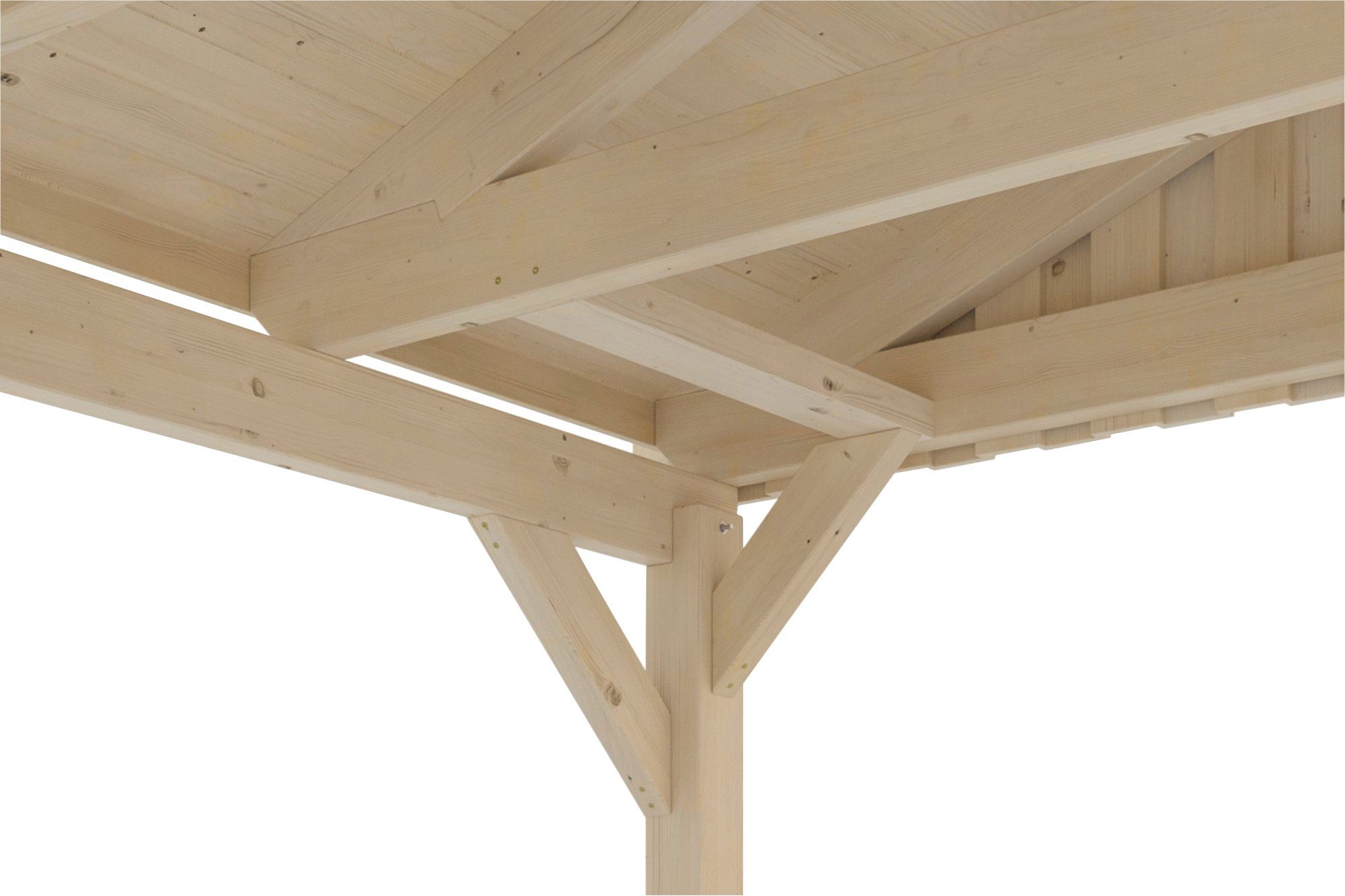 Fichtelberg, 423x808 cm, cm mit Schindeln Skanholz Einzelcarport roten BxT: Einfahrtshöhe, 379