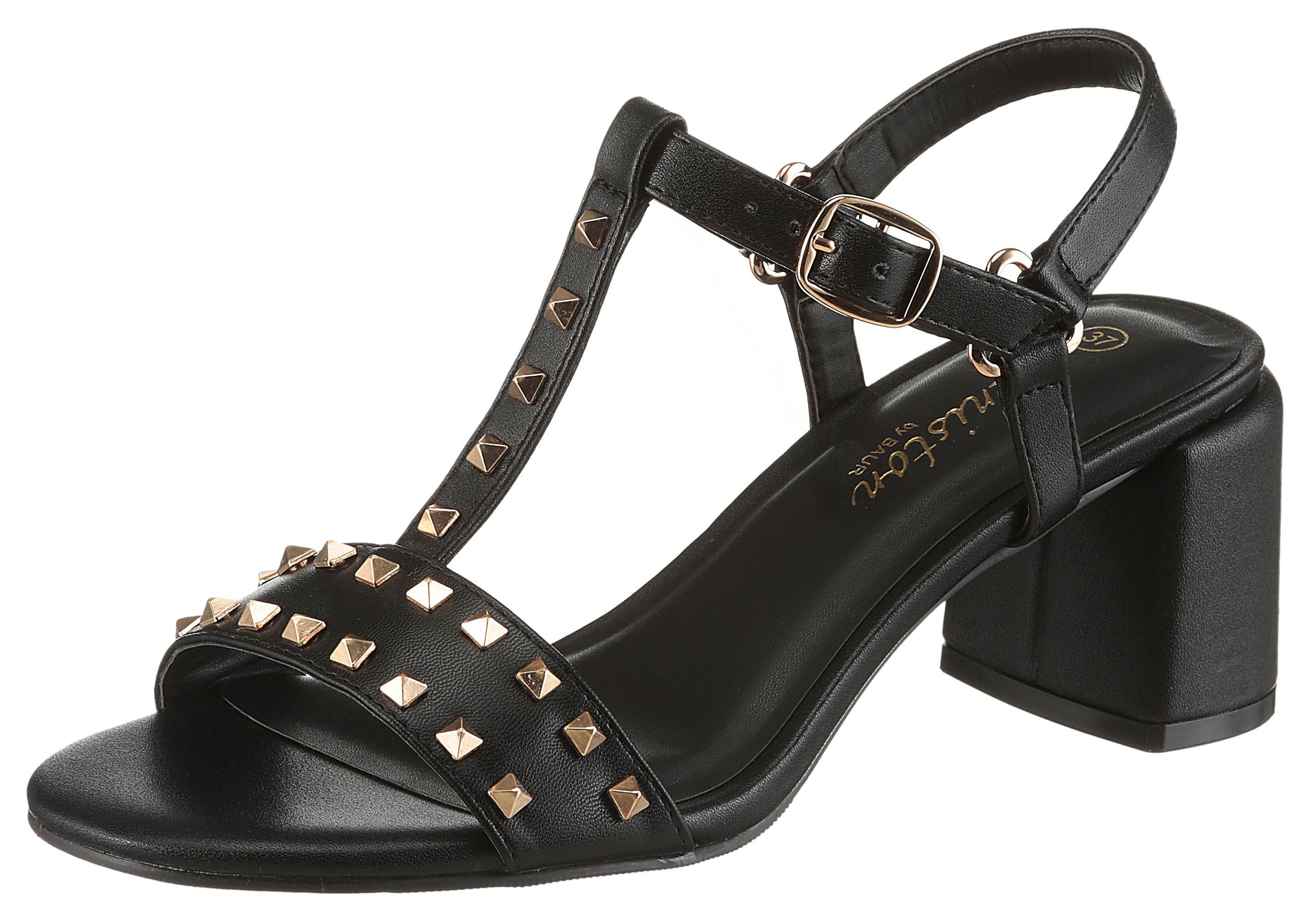 Aniston SHOES Riemchensandalette Sommerschuh, Blockabsatz, Nietenverzierung - NEUE KOLLEKTION