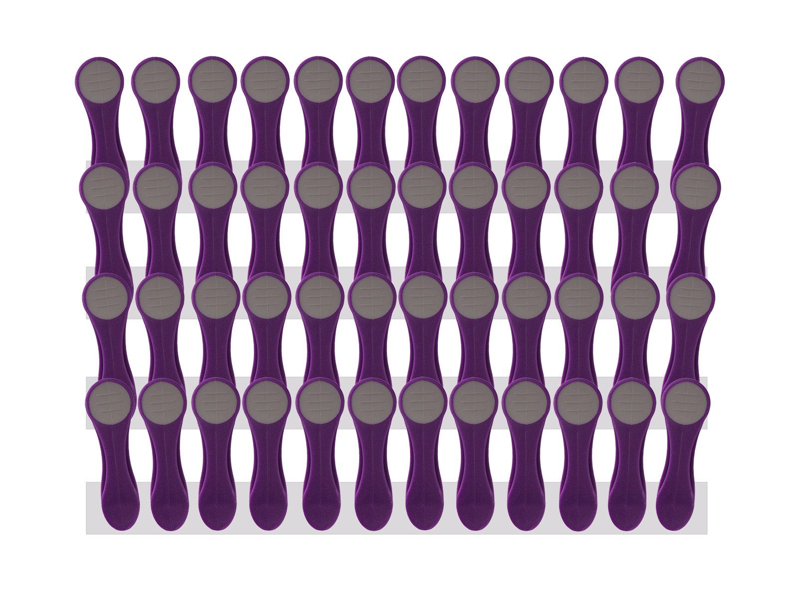 trendfinding Wäscheklammern 48 Wäscheklammern mit Edelstahlfedern und Softgrip Grau, Mit neuester Klammertechnik für empfindliche Wäsche