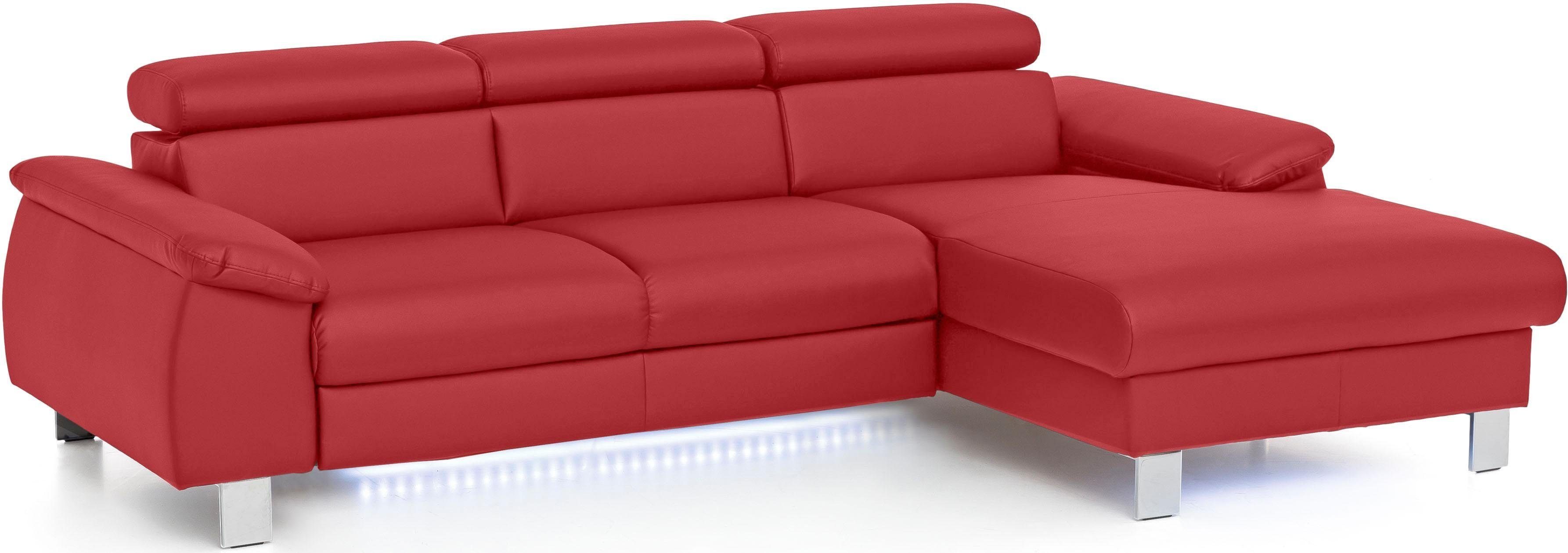 COTTA Ecksofa Komaris L-Form mit Kopfteilverstellung, günstig online kaufen