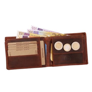 SHG Geldbörse ☼ Herren Leder Börse Portemonnaie, Brieftasche Kleingeldfach RFID Schutz
