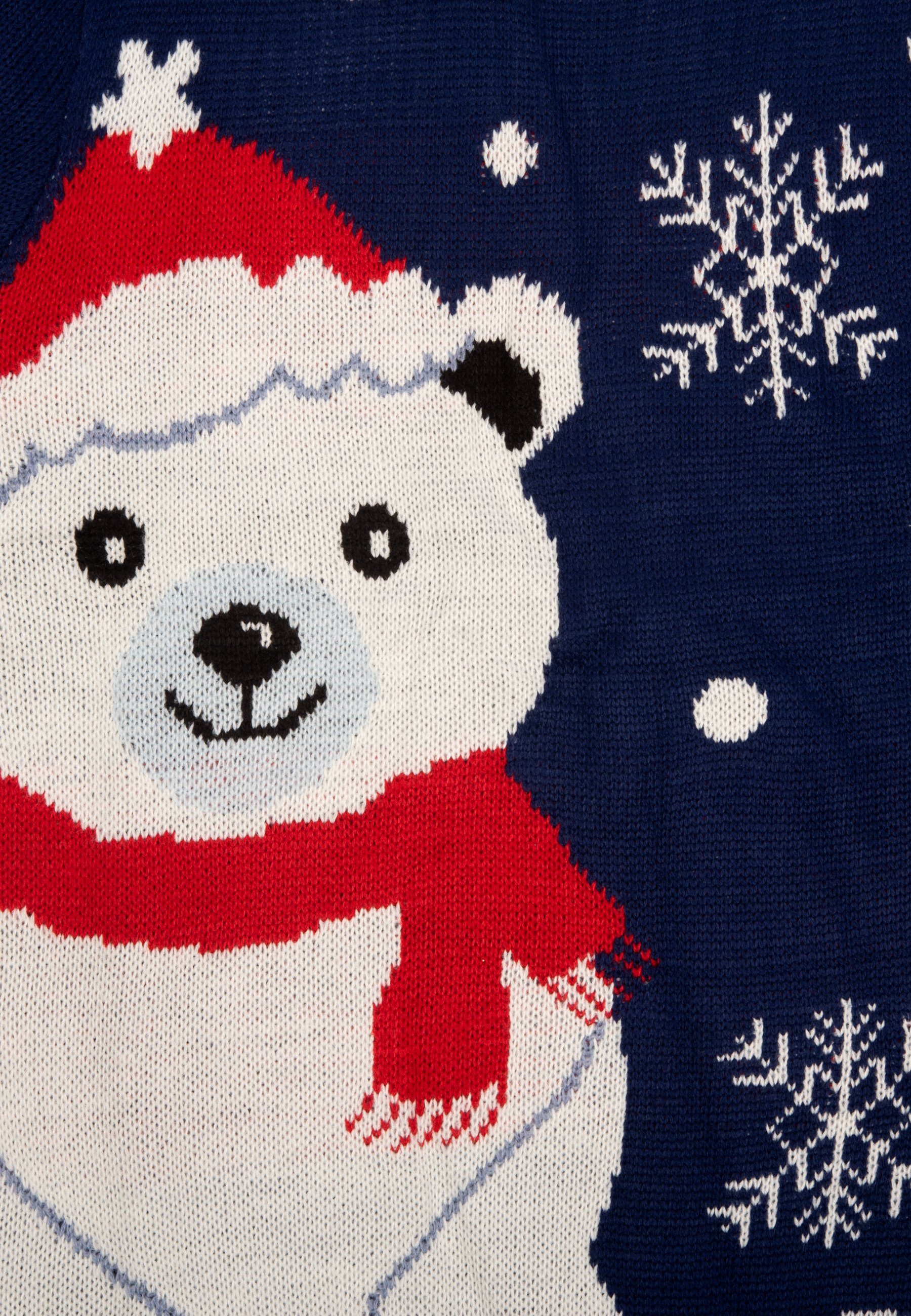 United Labels® Weihnachtspullover Winterpullover Eisbär Strick Pullover Ugly Sweater