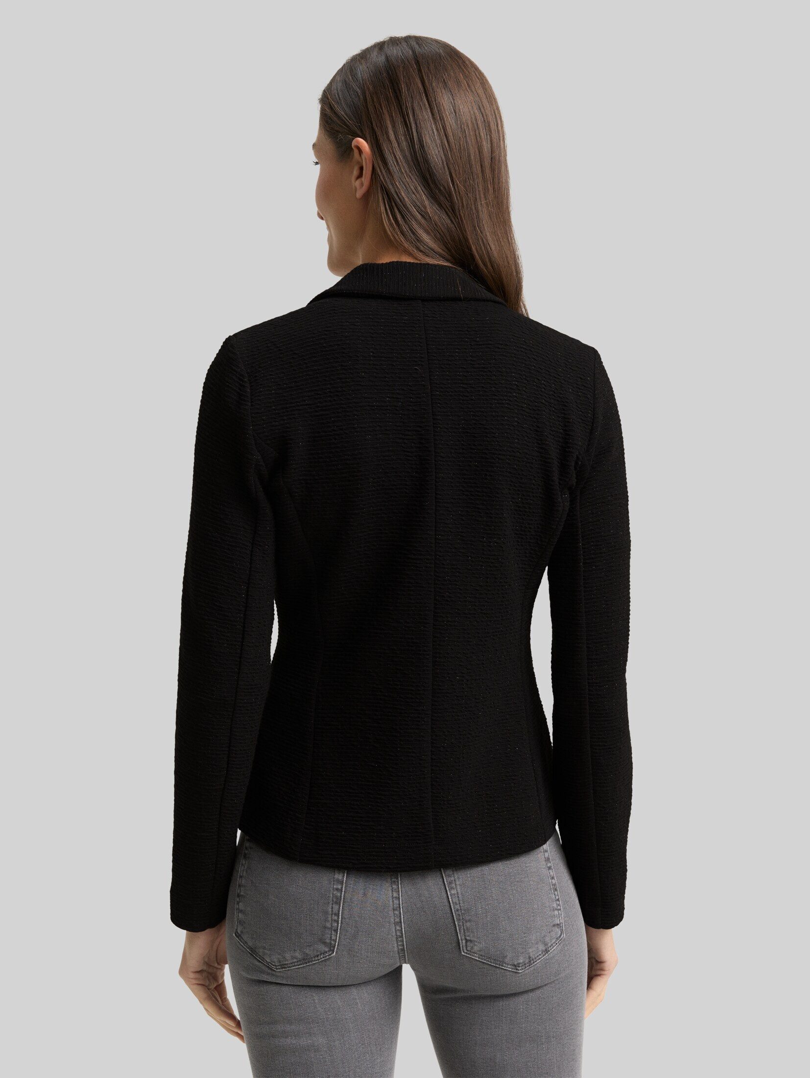 TOM TAILOR Jackenblazer Blazer Slim Fit Blazer mit Glitzer-Effekt
