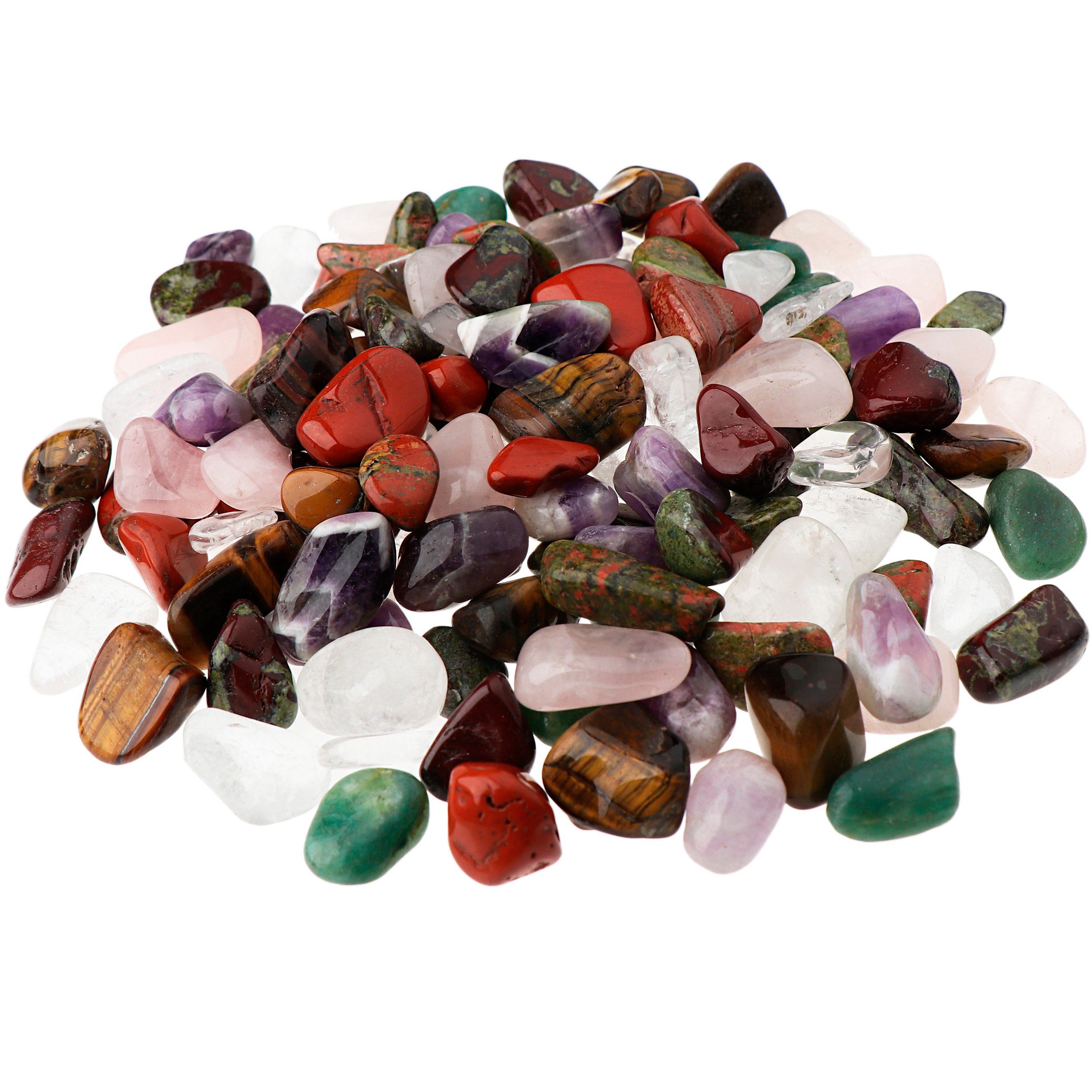 NKlaus Mineralstein 900g Trommelsteine Mix 15 - 25 mm Heilsteine Edelsteine Schmucksteine