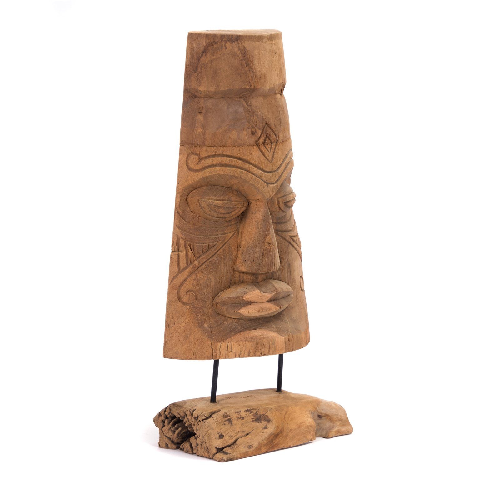 Skulptur HOLZ SKULPTUR "TIKI", Massivholz, 40 cm, Hawaii Tiki Deko Objekt