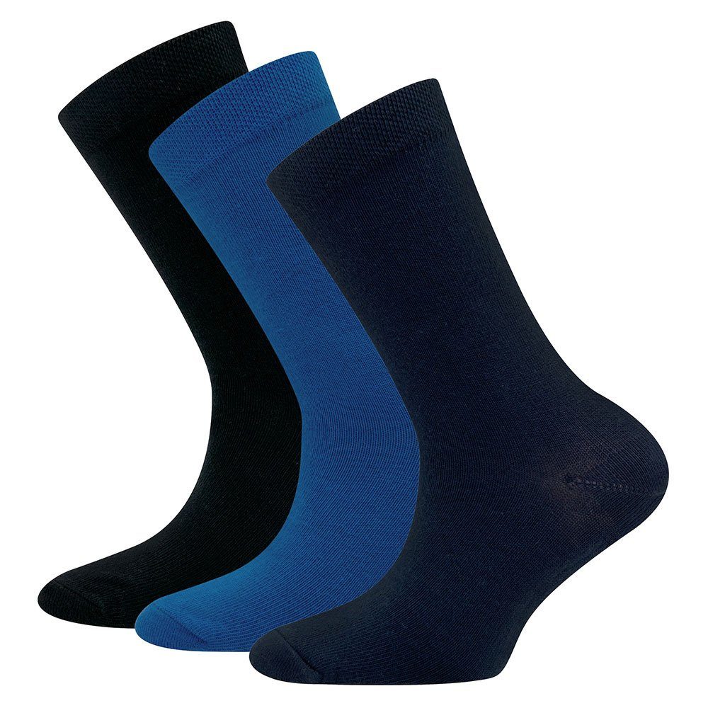 Ewers Socken Socken Uni (3-Paar) aqua/navy/schwarz