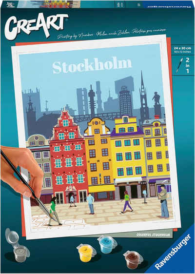 Ravensburger Malen nach Zahlen CreArt, Colorful Stockholm, Made in Europe; FSC®- schützt Wald - weltweit