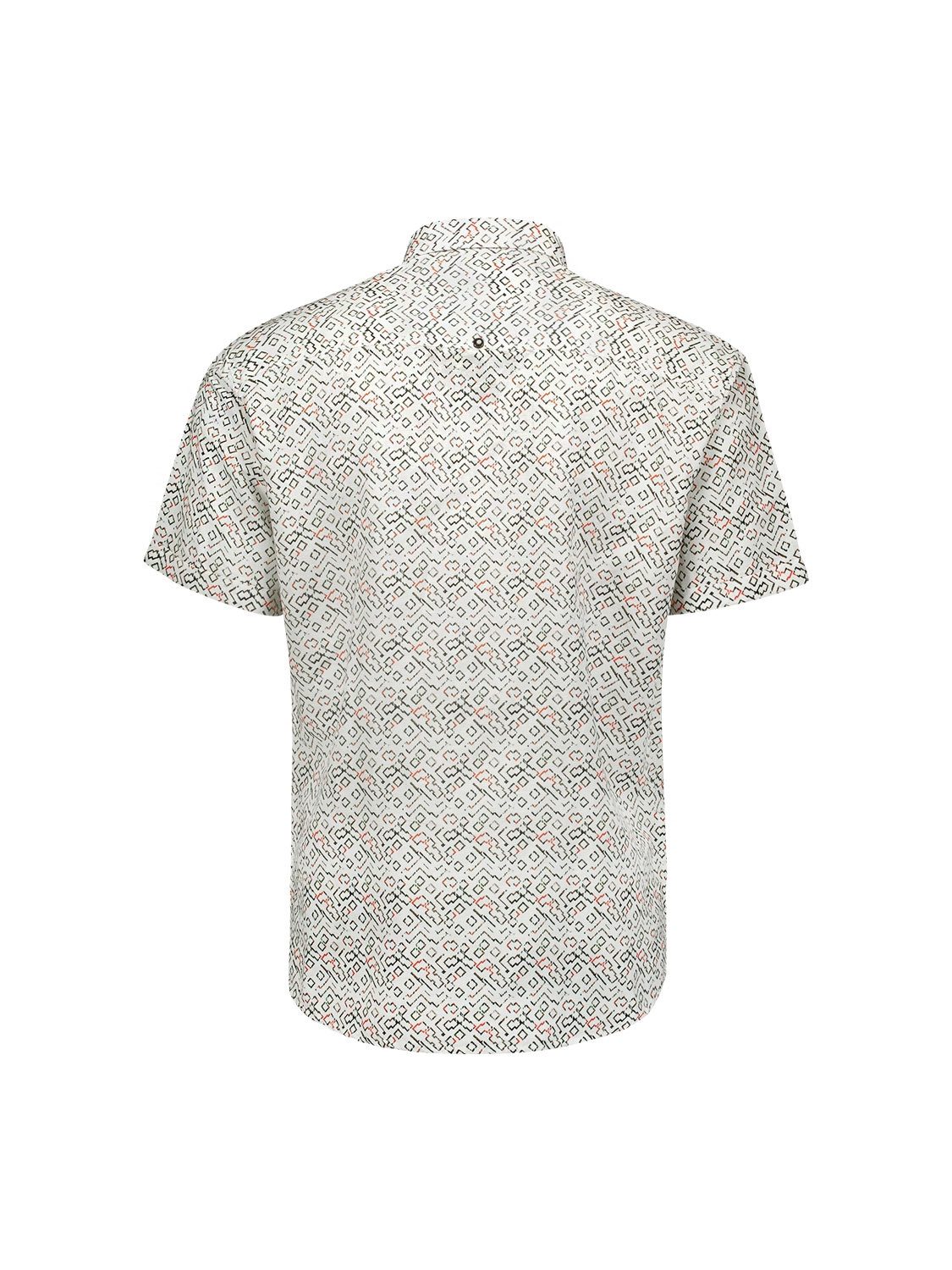 Kurzarmshirt Shirt Short Sleeve Allover Printed With Linen