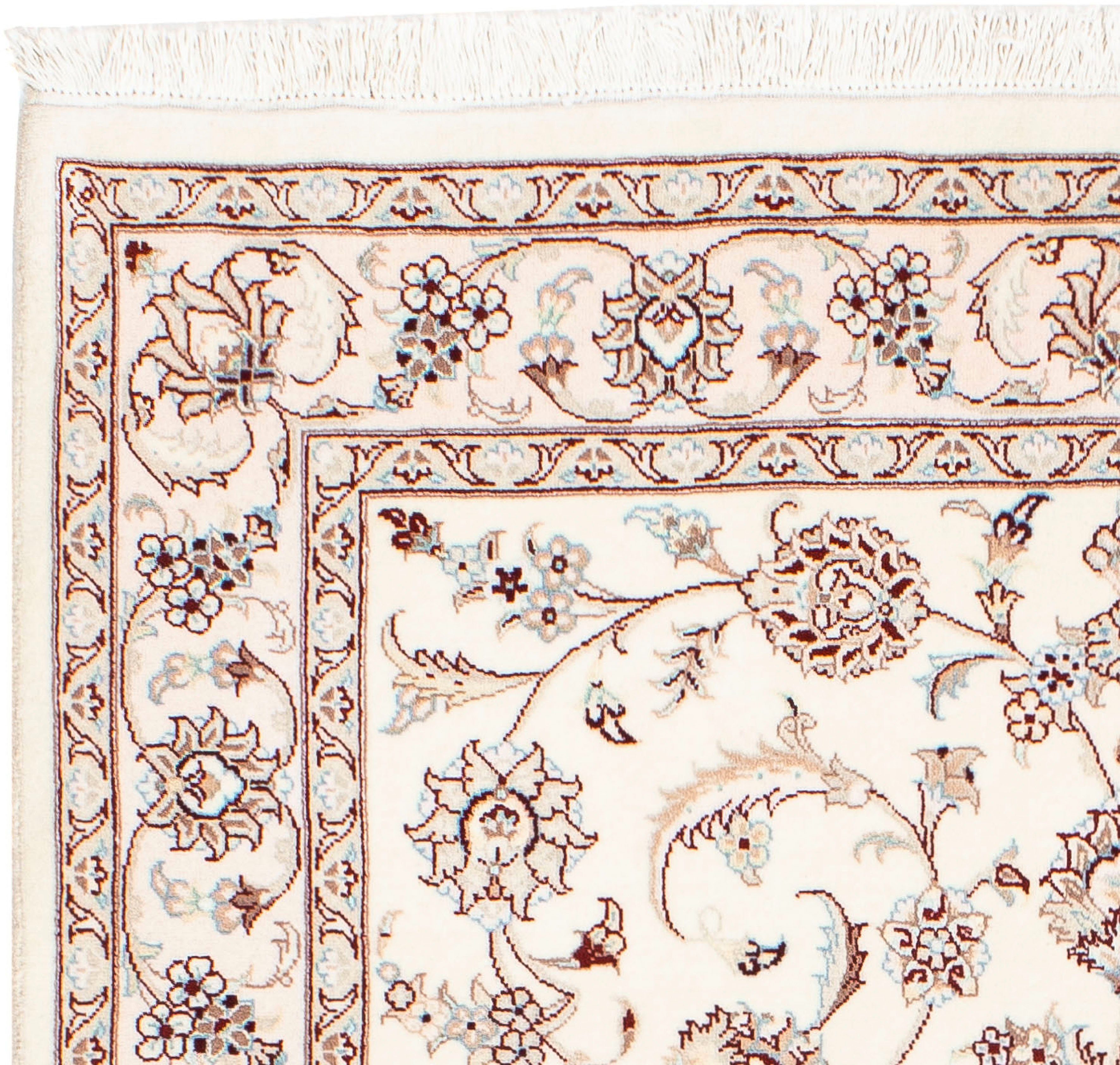 Orientteppich Perser - Nain Zertifikat x cm rechteckig, Höhe: 196 - - - mm, Royal Handgeknüpft, 137 morgenland, Einzelstück mit Wohnzimmer, beige, 10