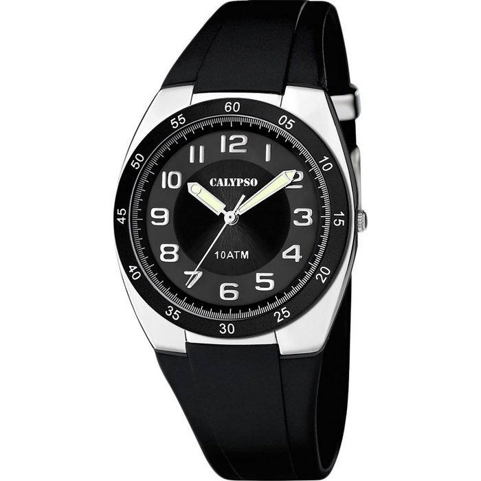 CALYPSO WATCHES Quarzuhr Calypso Herren Uhr K5753/6 Kunststoffband (Armbanduhr) Herren Armbanduhr rund Kunststoff PUarmband schwarz Sport