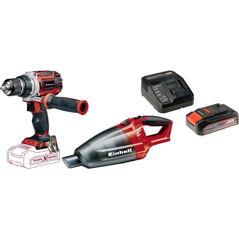 Einhell Akku-Schrauber Akku-Bohrschrauber & Handstaubsauger Set 4064161394169