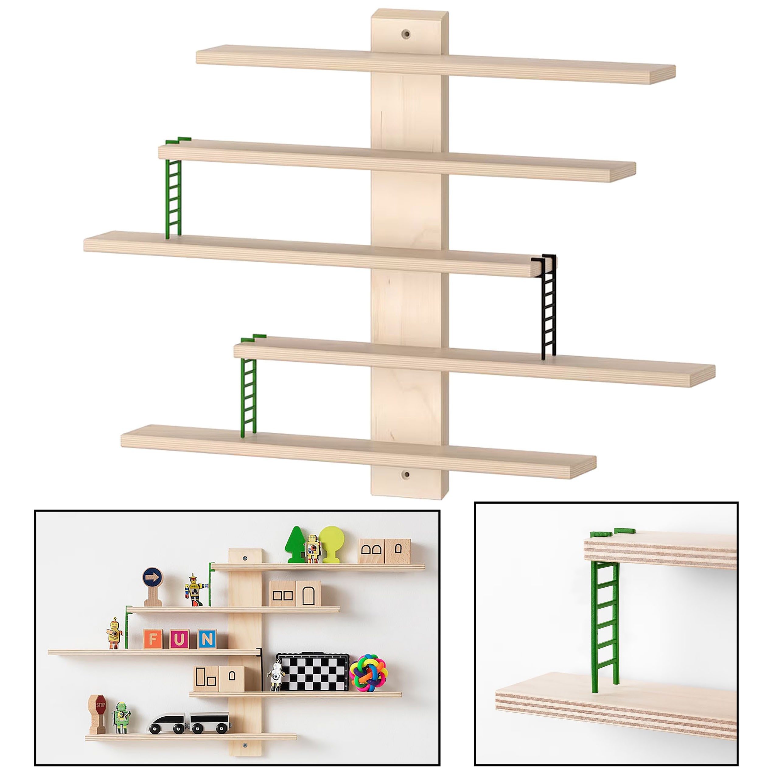 IKEA Wandregal LUSTIGT Wandregal Birke 37x37 cm IKEA