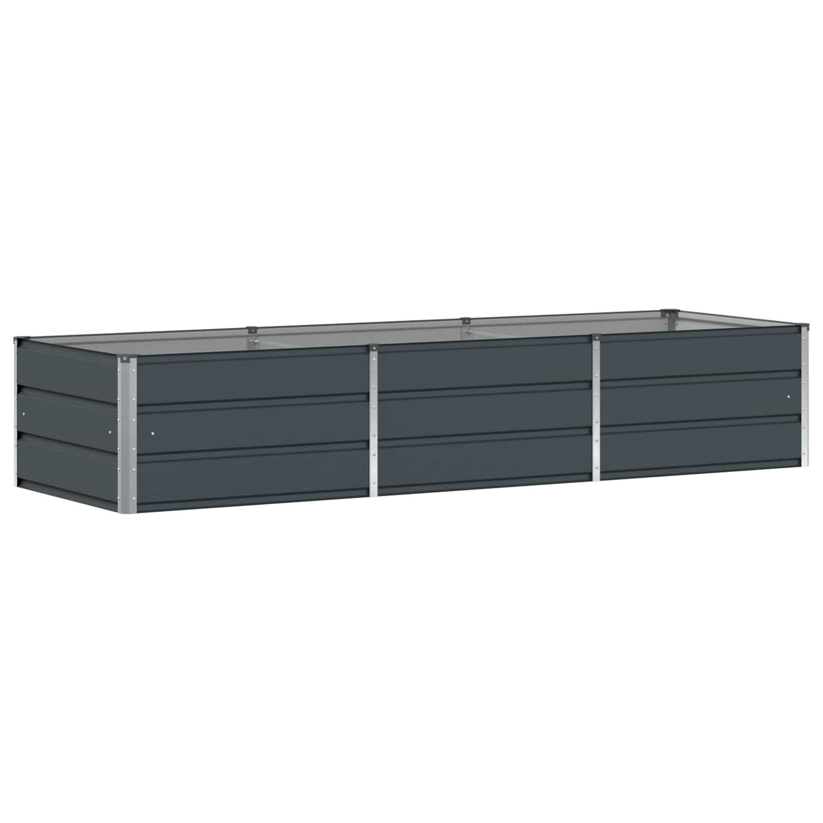 vidaXL Blumentopf Pflanzkübel Anthrazit 240 x 80 x 45 cm Stahl (1 St)