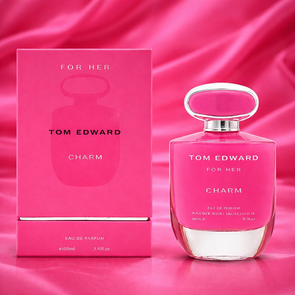 TOM EDWARD Eau de Parfum Tom Edward Charm for Her Damenduft, Frisch, Blumig, Aquatisch 100 ml, 1-tlg., Hergestellt in UK, Luxuriöser Damenduft, Langanhaltend