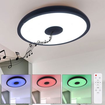 Globo LED Deckenleuchte, LED-Leuchtmittel fest verbaut, Kaltweiß, Warmweiß, Neutralweiß, Tageslichtweiß, Farbwechsel, Deckenleuchte mit Bluetooth Lautsprecher Deckenlampe mit