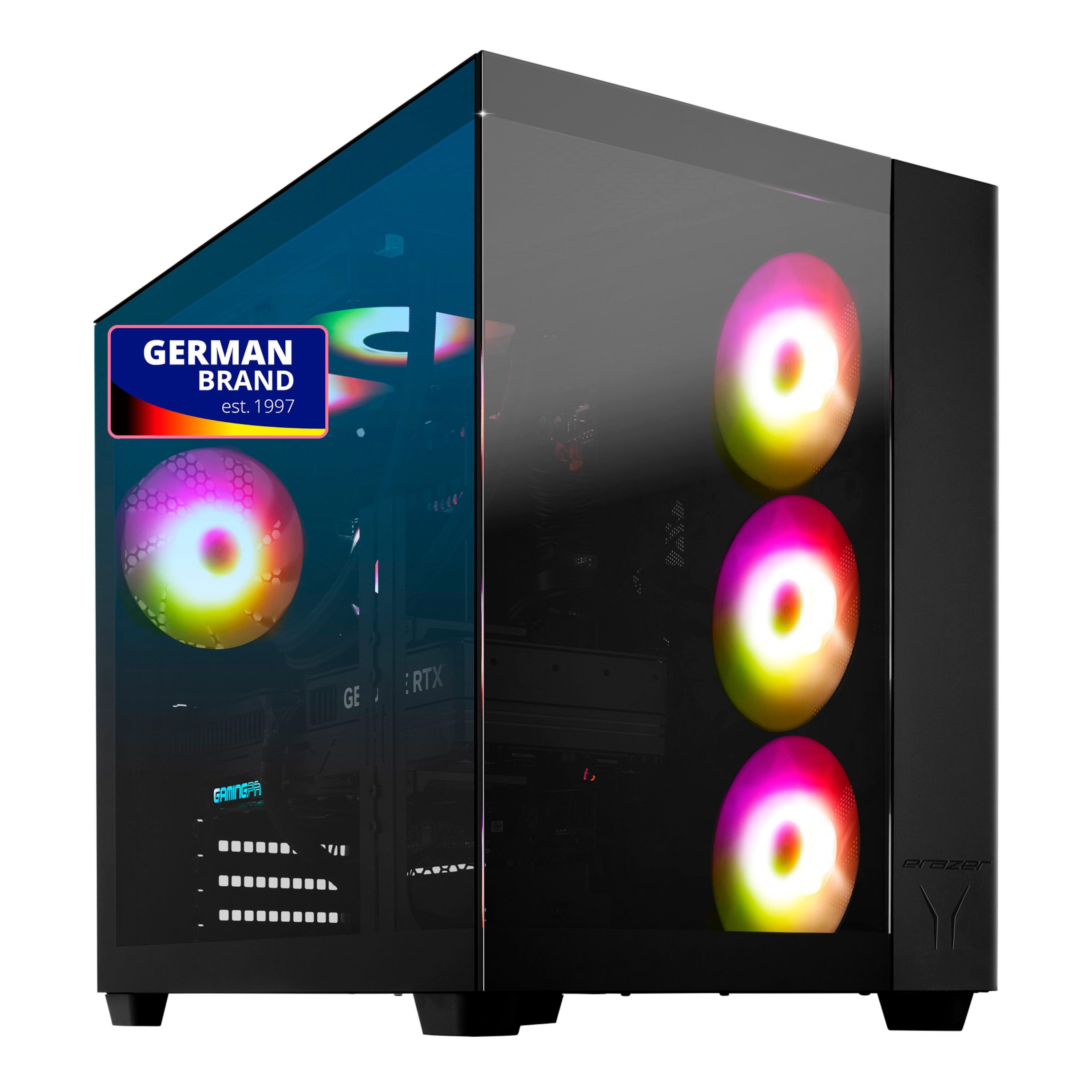 ERAZER High-End Gaming PC ERAZER Tank X15 (MD340128) Gaming-PC (AMD Ryzen 7 7800X3D, NVIDIA GeForce RTX 5060 Ti, 32 GB RAM, 1000 GB SSD, TANK X15)