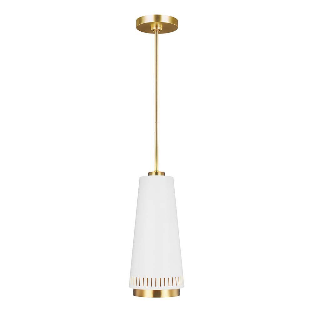 Elstead LIGHTING Pendelleuchte, Leuchtmittel nicht inklusive, Pendellampe Deckenleuchte Hängelampe Stahl Mattweiß D 20,3 cm 1