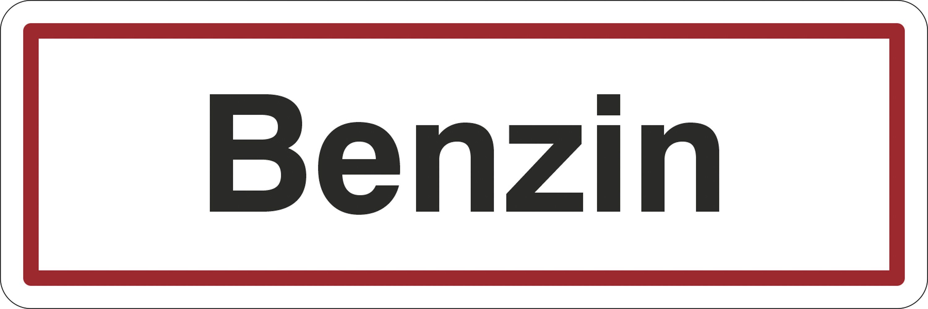 PROTECT Hinweisschild Benzin, (Bogen, 7 Stück auf 1 Bogen), PROTECT-Folie