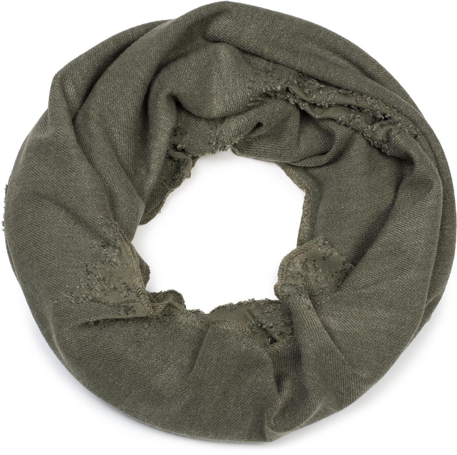 styleBREAKER Loop Loop Schal Destroyed Look, (1-St) günstig online kaufen