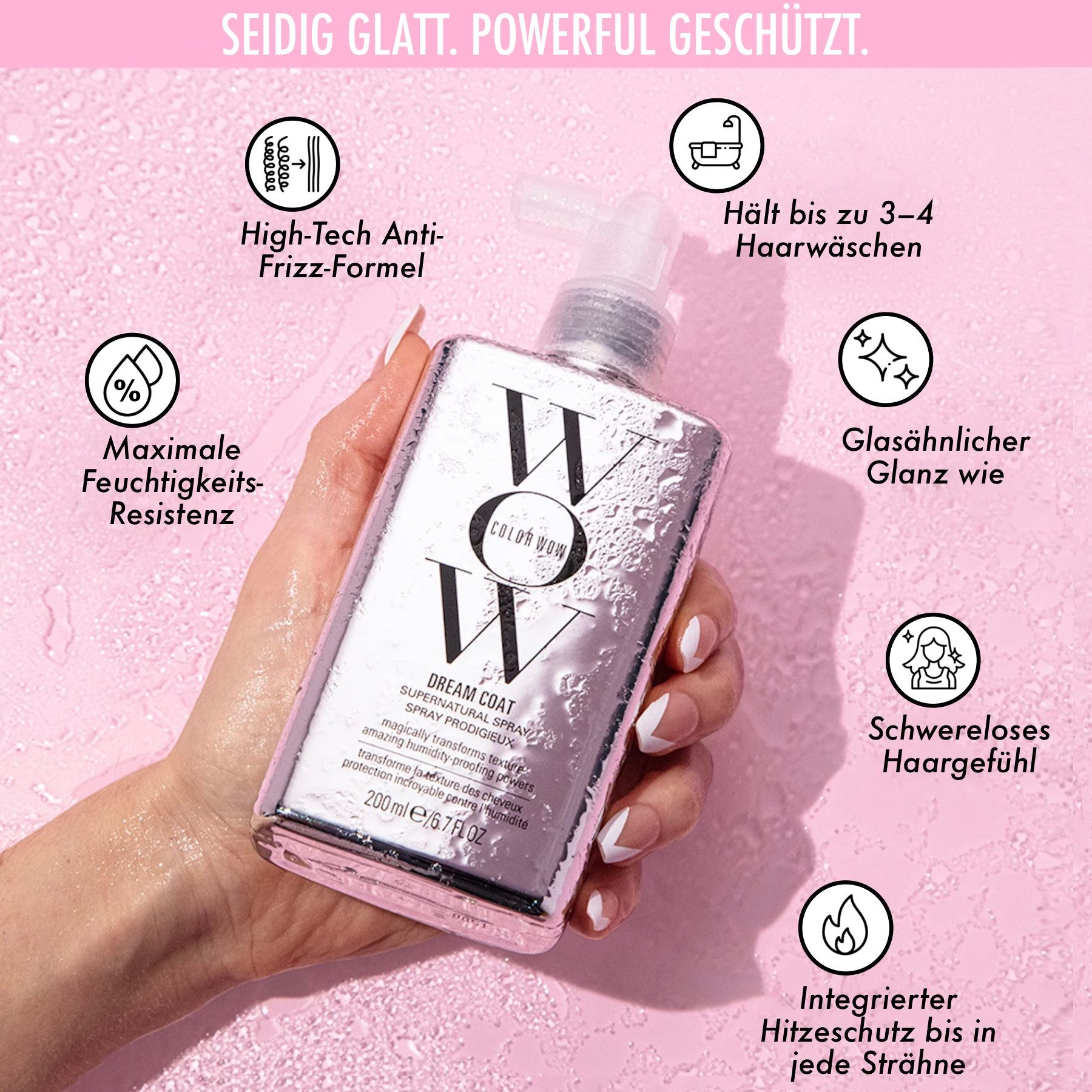 COLOR WOW Haarspray Anti Frizz Spray Glanzspray Wow Dream Coat Hair Hitzeschutz für Haare, 1-tlg., Haarpflege, Hitzeschutz, Haarspray