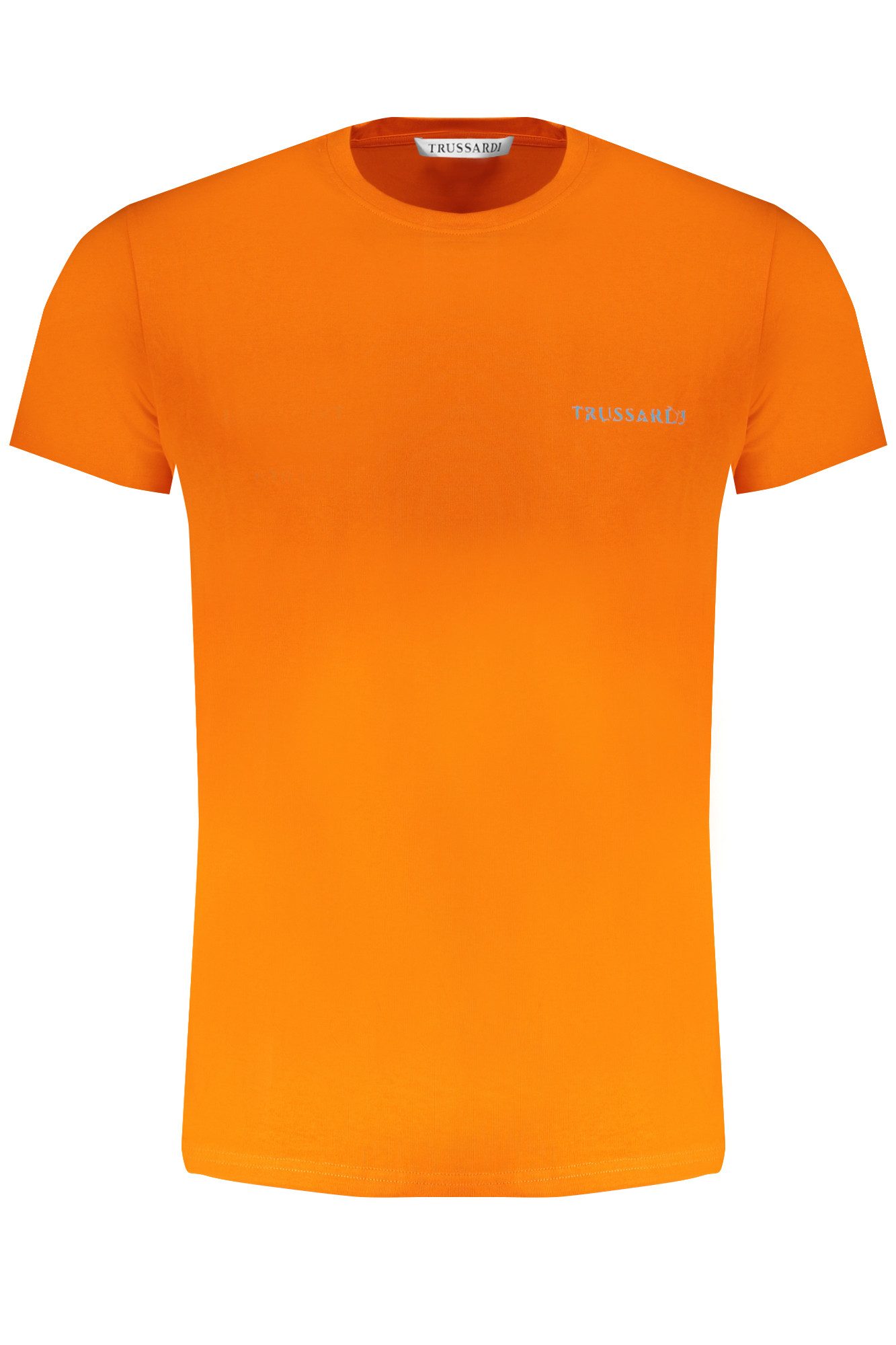 Trussardi T-Shirt Herren Kurzarm T-Shirt Orange mit Print und