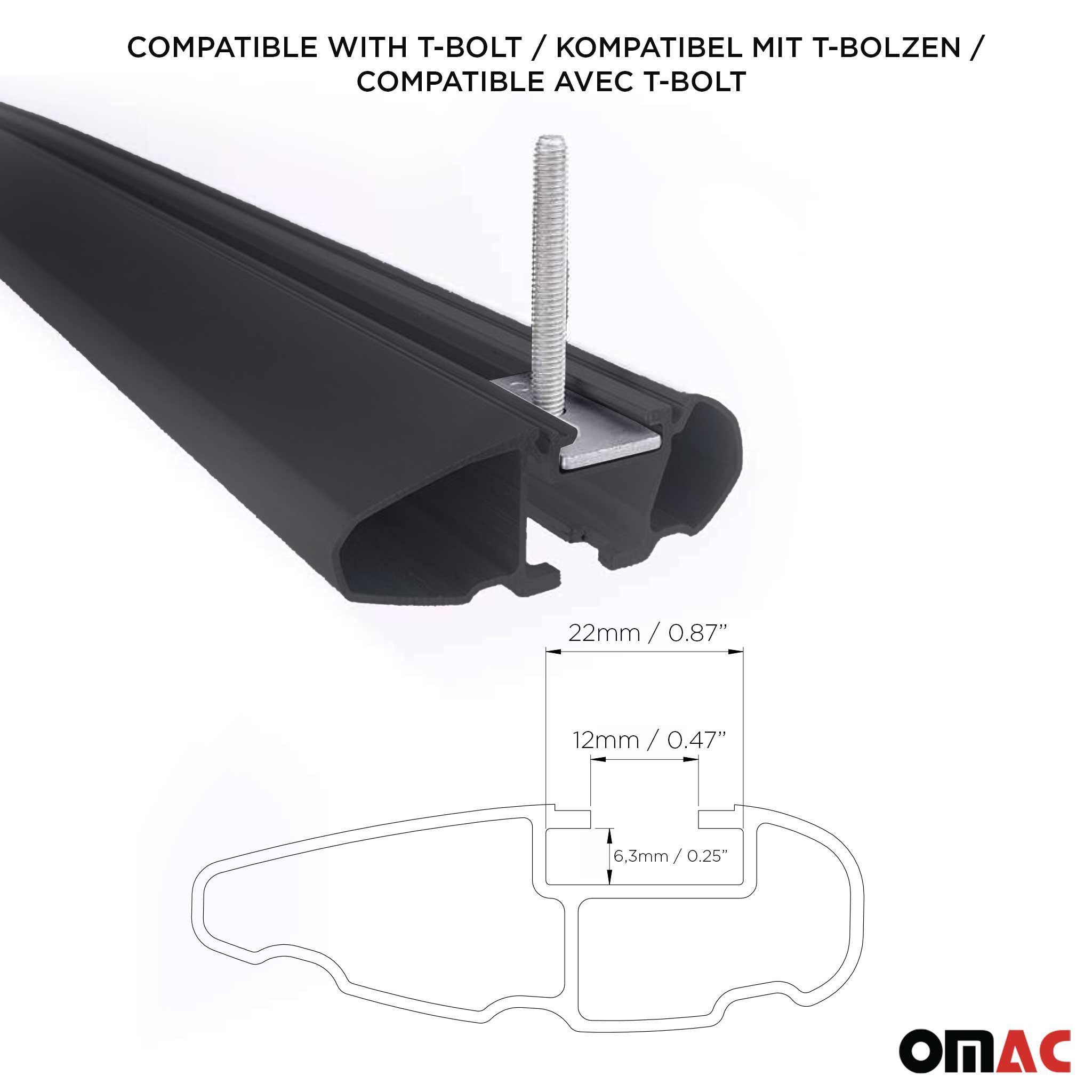 OMAC Dachträger Gepäckträger für BMW 2er F45 Active Tourer 2014-2024 ABE Schwarz (2-St), Wasserbeständig,Abnehmbar,Multifunktional,Leichtgewichtig